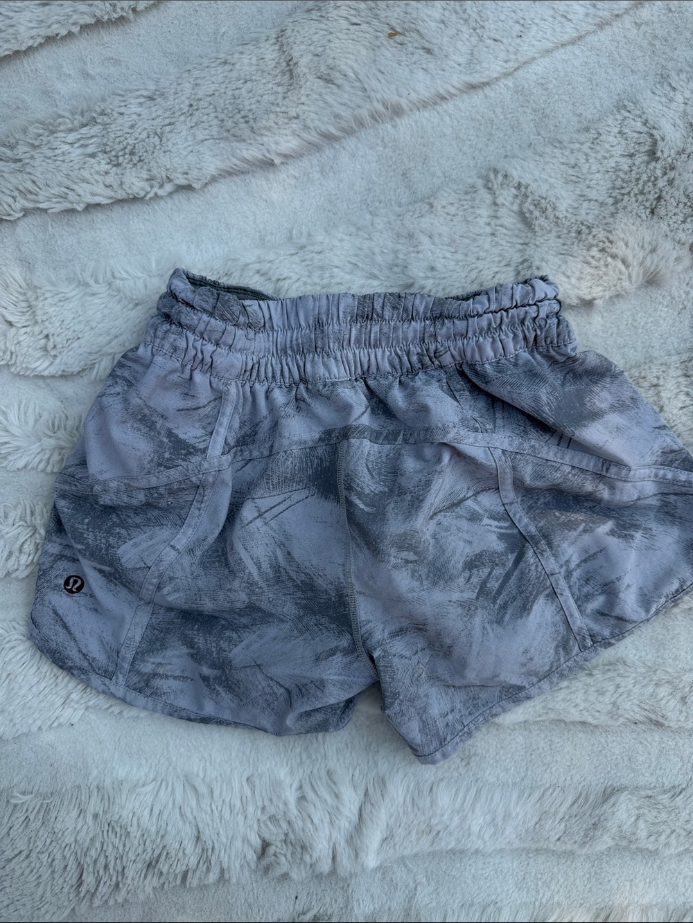 lululemon Gray Patterned Athletic Shorts 4” inseam